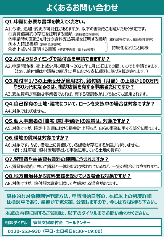 家賃支給給付金