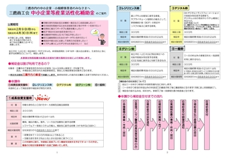 中小企業等産業活性化補助金